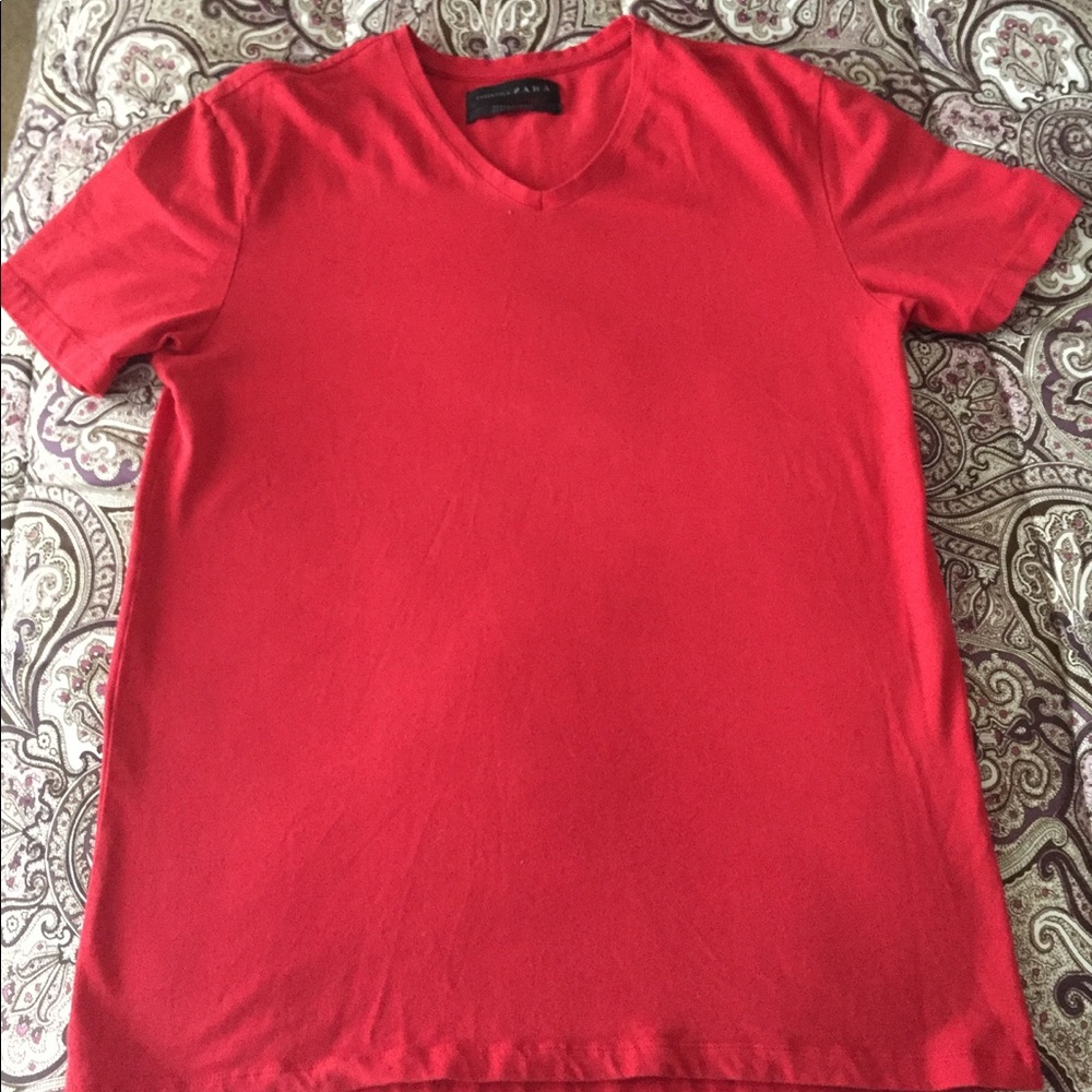 Red Zara shirt